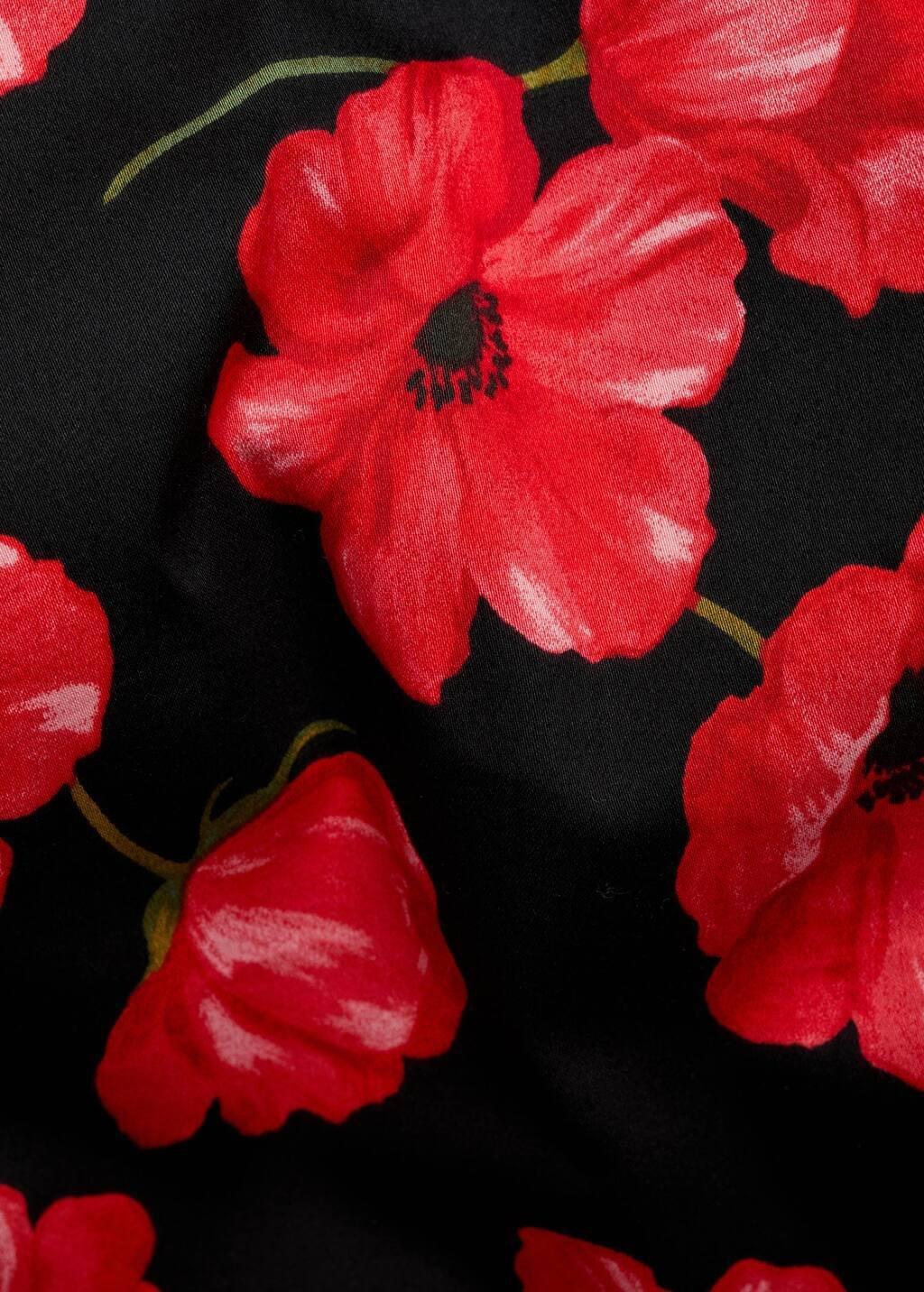 Black Strapless Floral Dress, , large image number 1