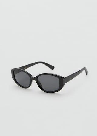 Black Resin Frame Sunglasses, Black, medium
