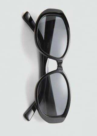 Black Resin Frame Sunglasses, Black, large image number 4