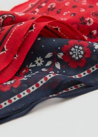 Red Printed Handkerchiefs, Set Of 3, Red, large image number 4