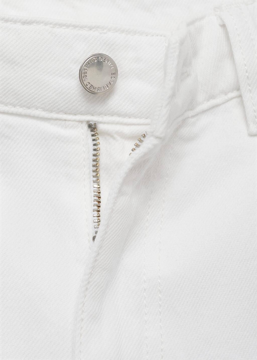 White Low Waist Wide leg Jeans, , large image number 1