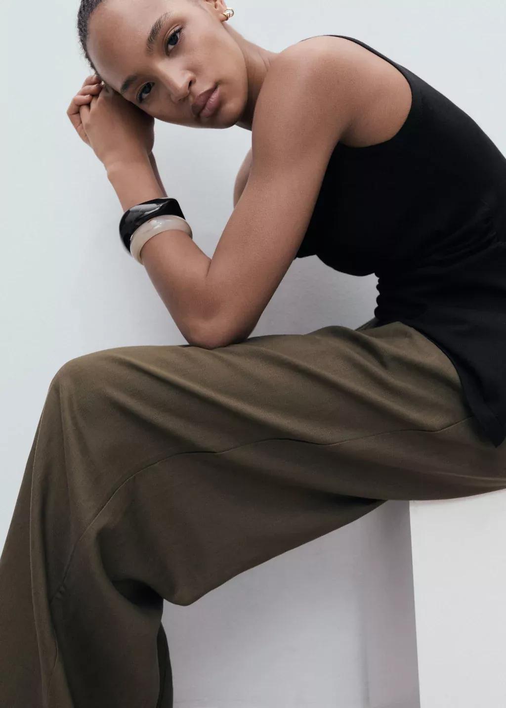 Black Draped Knitted Top, 0201_99, large image number 3