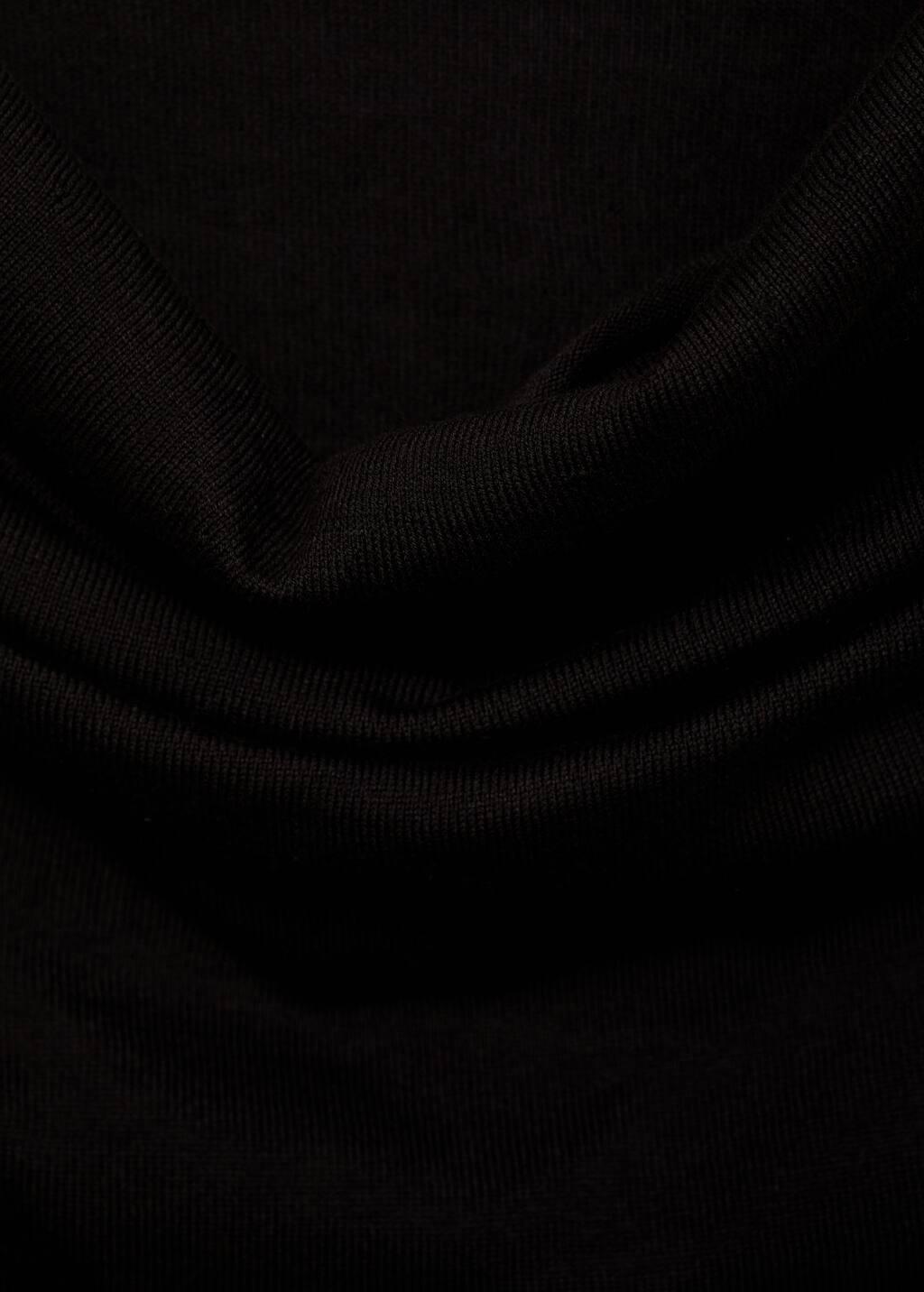 Black Draped Knitted Top, 0201_99, large image number 4