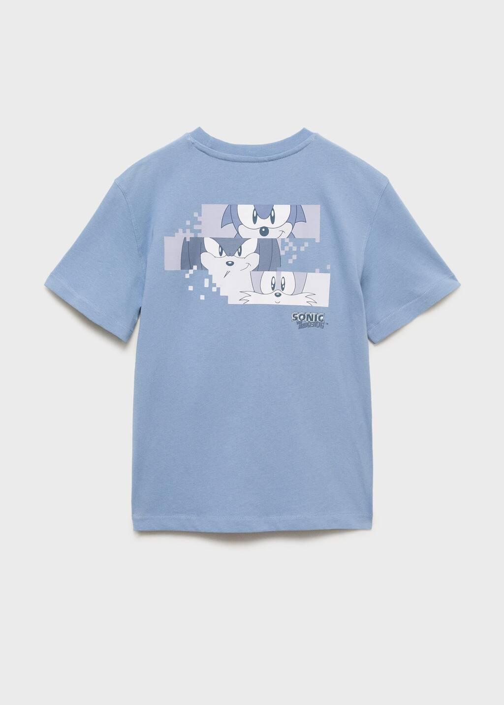 Blue Embossed Sonic T-Shirt, Kids Boys, , large image number 1