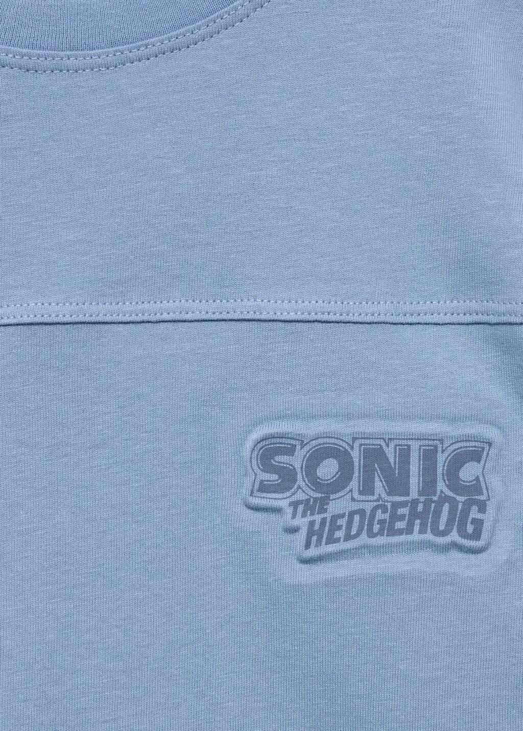 Blue Embossed Sonic T-Shirt, Kids Boys, , large image number 2