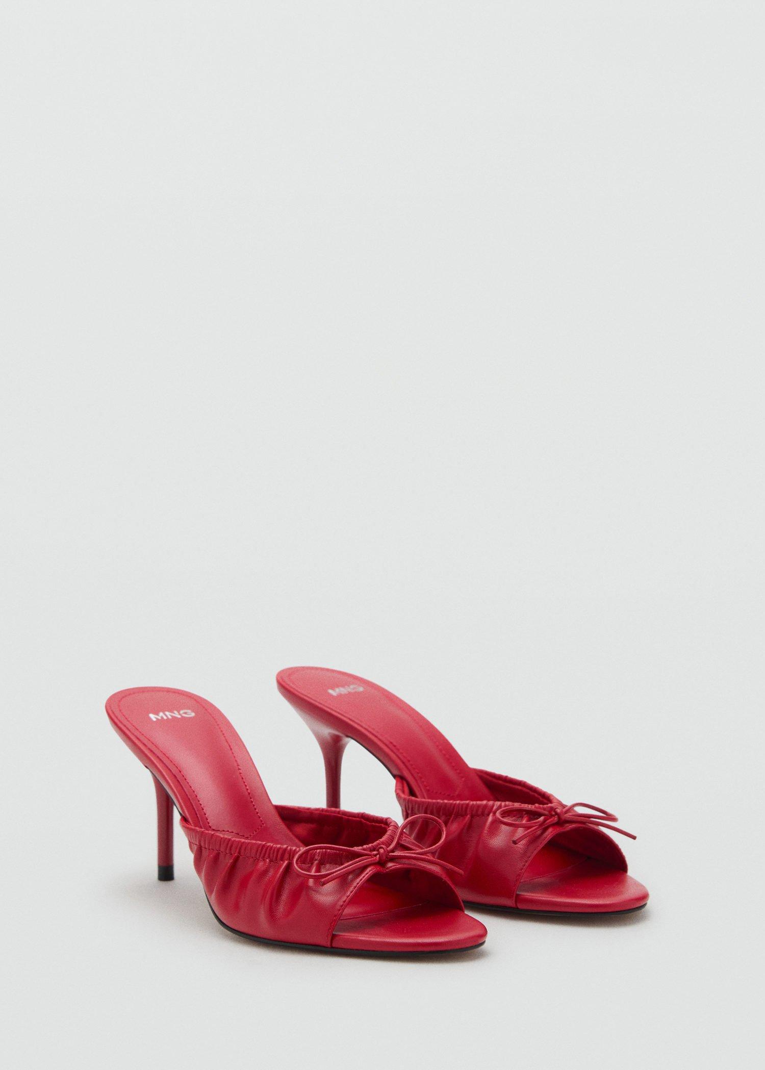 Red Bow Heel Sandals, , large image number 3