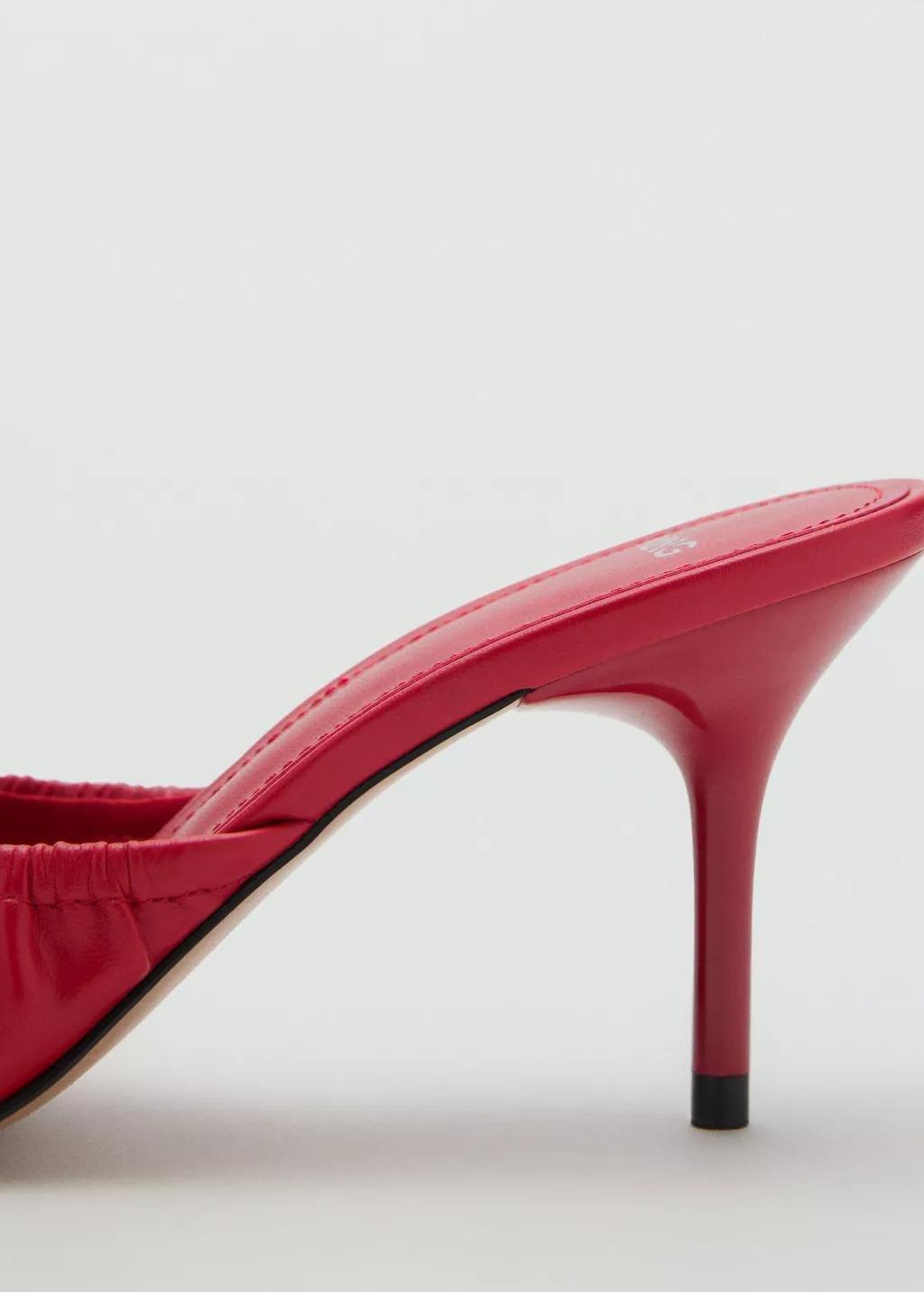 Red Bow Heel Sandals, Red, large image number 7