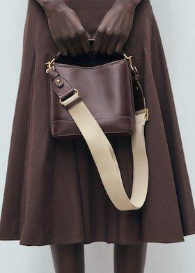 Burgundy Small Bucket Bag, 0201_78, large image number 1
