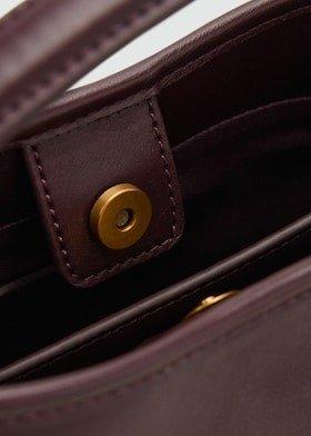 Burgundy Small Bucket Bag, 0201_78, large image number 4