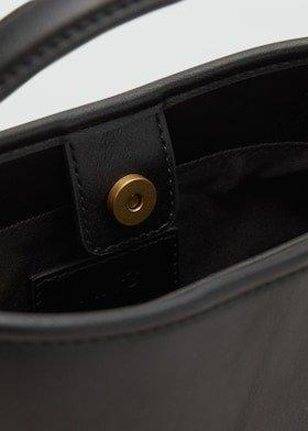 Black Small Bucket Bag, 0201_99, large image number 4