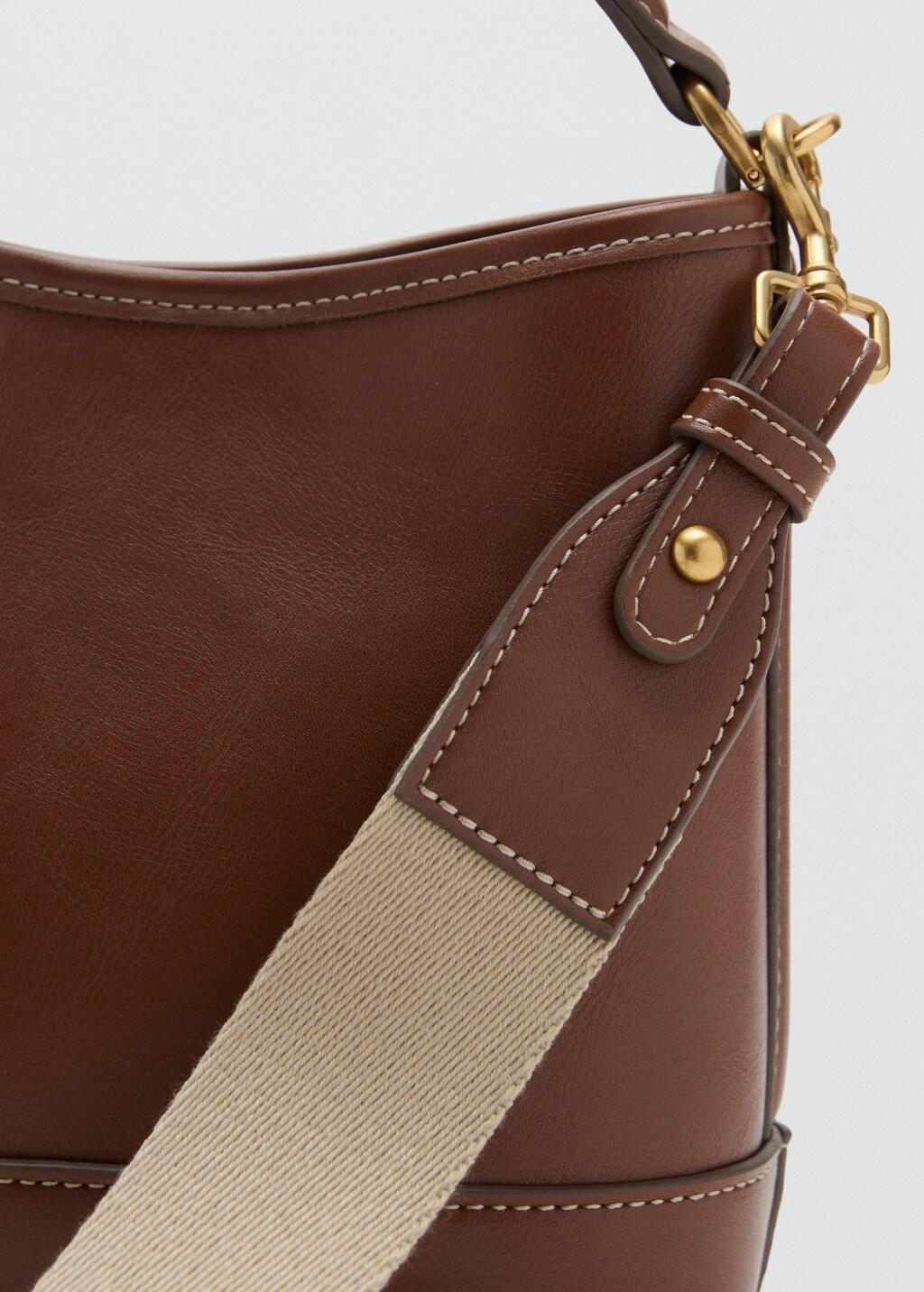 Brown Small Bucket Bag, Medium Brown, large image number 4