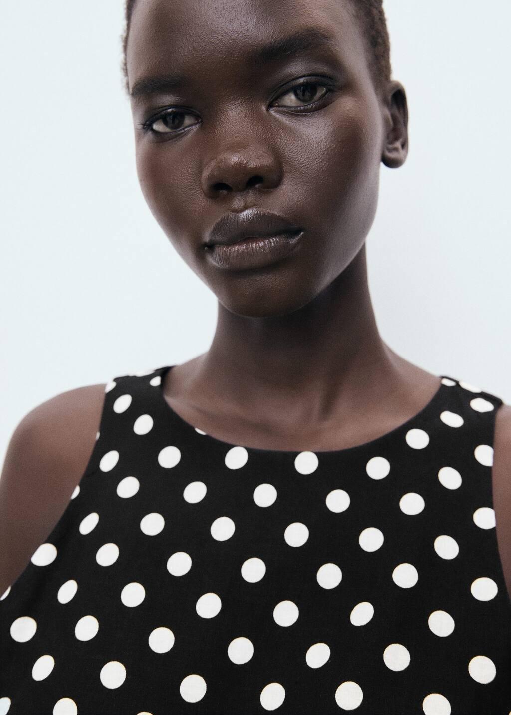 BLACK Polka-dot belt jumpsuit, Black, large image number 1