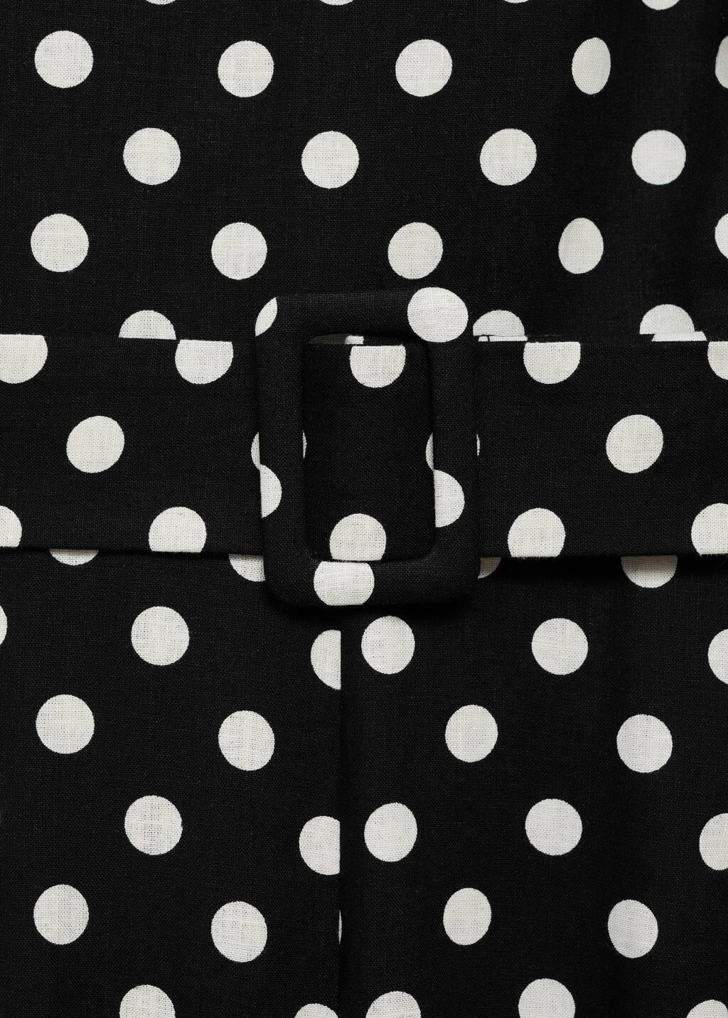 Black Polka-Dot Belt Jumpsuit, , large image number 6