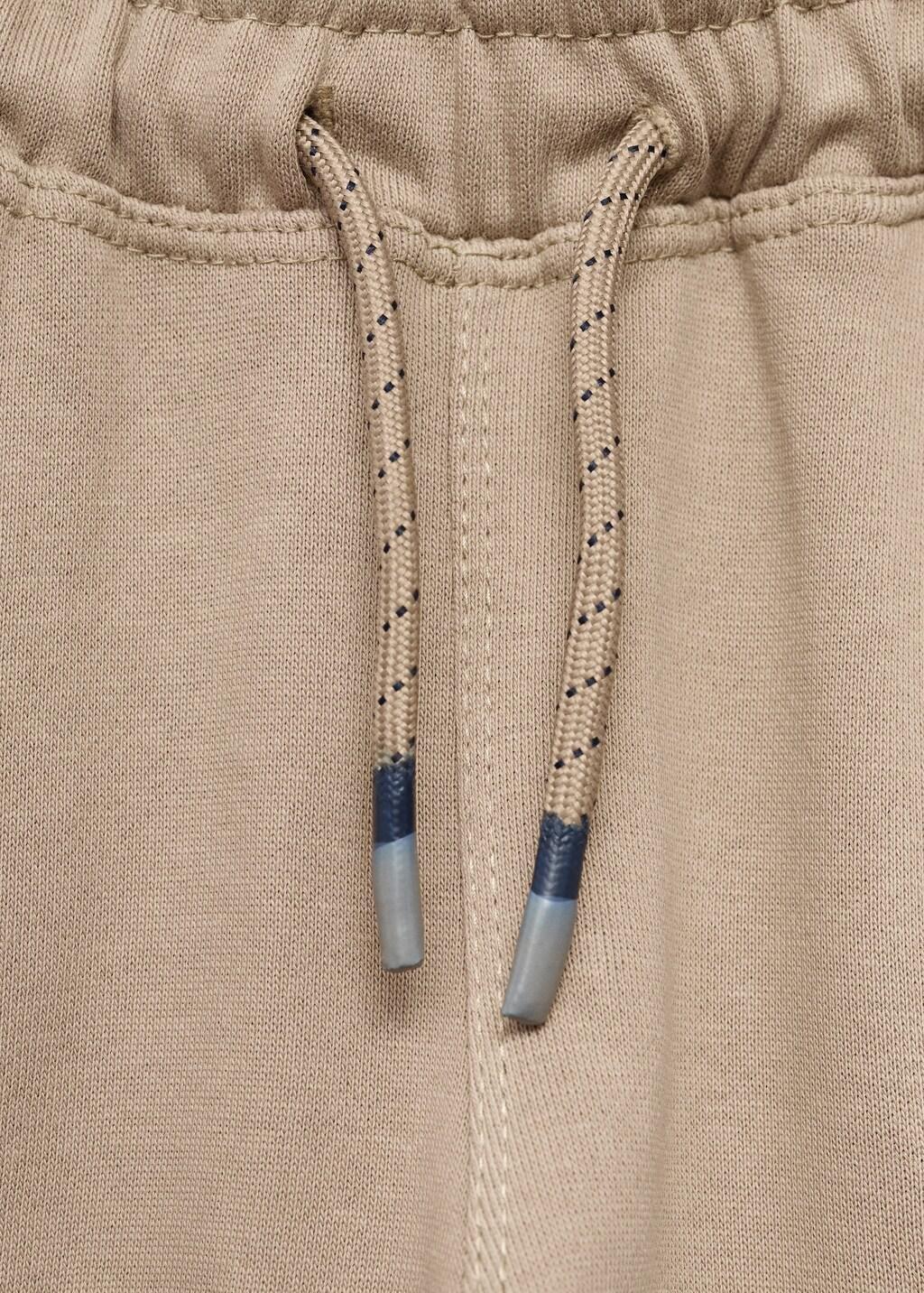 Brown Cargo Joggers With Drawstring, Baby Boys, , large image number 2