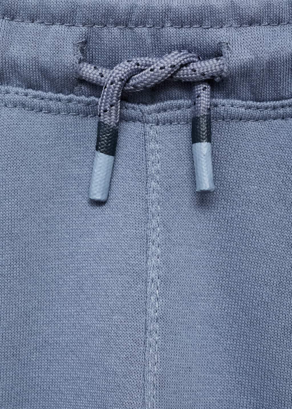 Blue Cargo Joggers With Drawstring, Baby Boy, Medium Blue, large image number 2