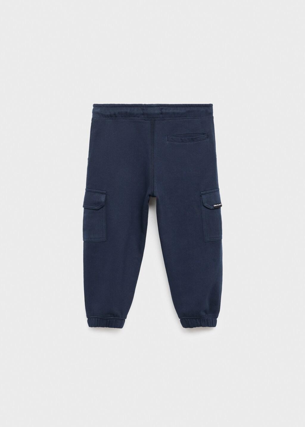 NAVY Cargo joggers with drawstring, Baby Boy, Navy, large image number 0