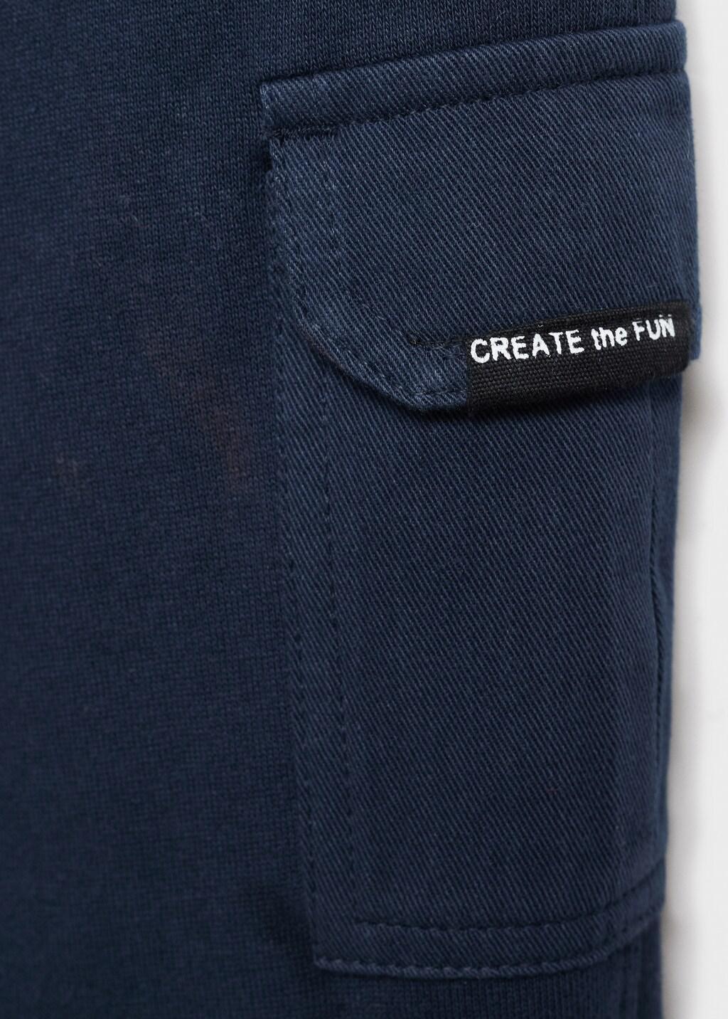 NAVY Cargo joggers with drawstring, Baby Boy, Navy, large image number 2