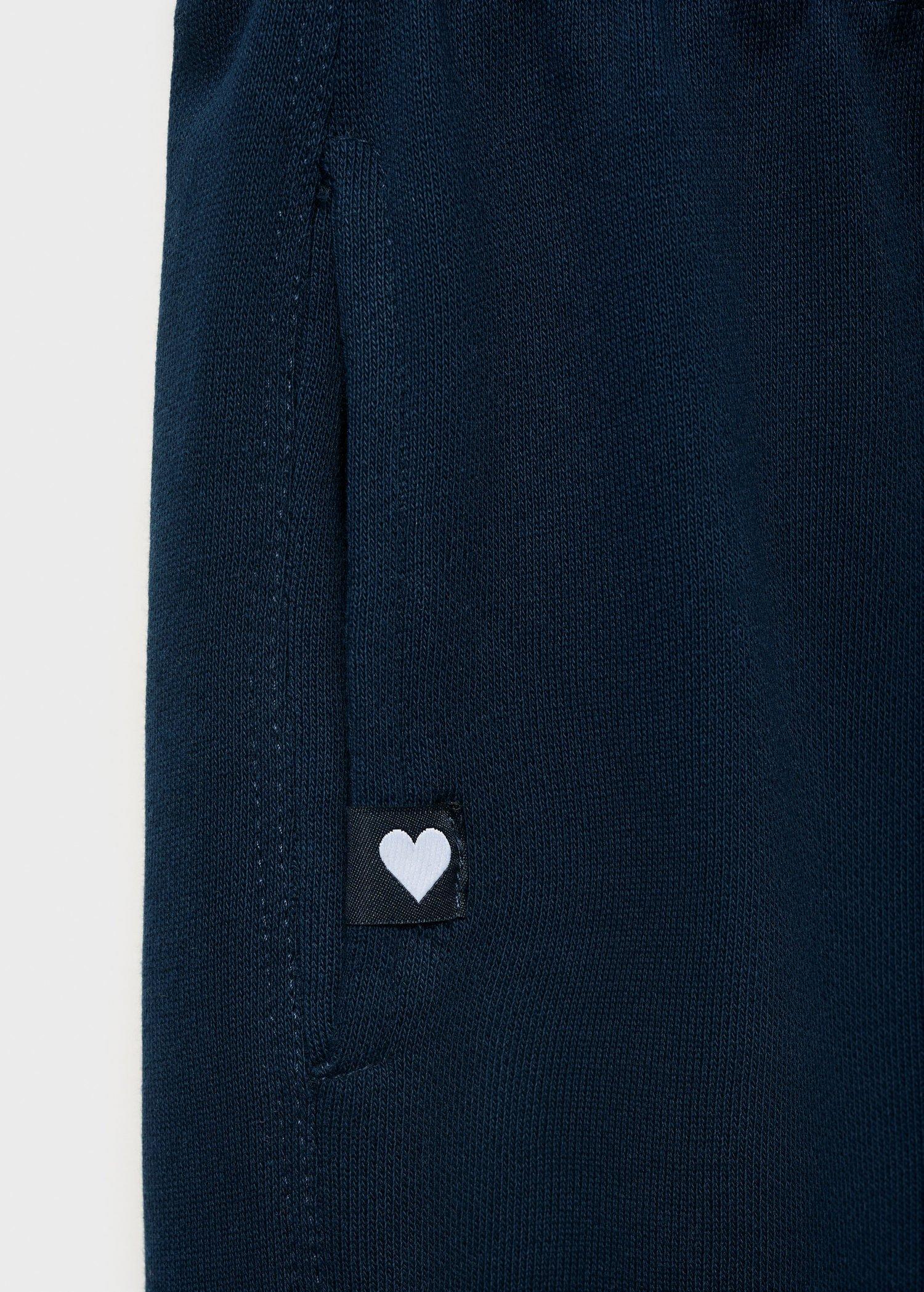 Blue Cotton Joggers With Elastic Waist, , large image number 4