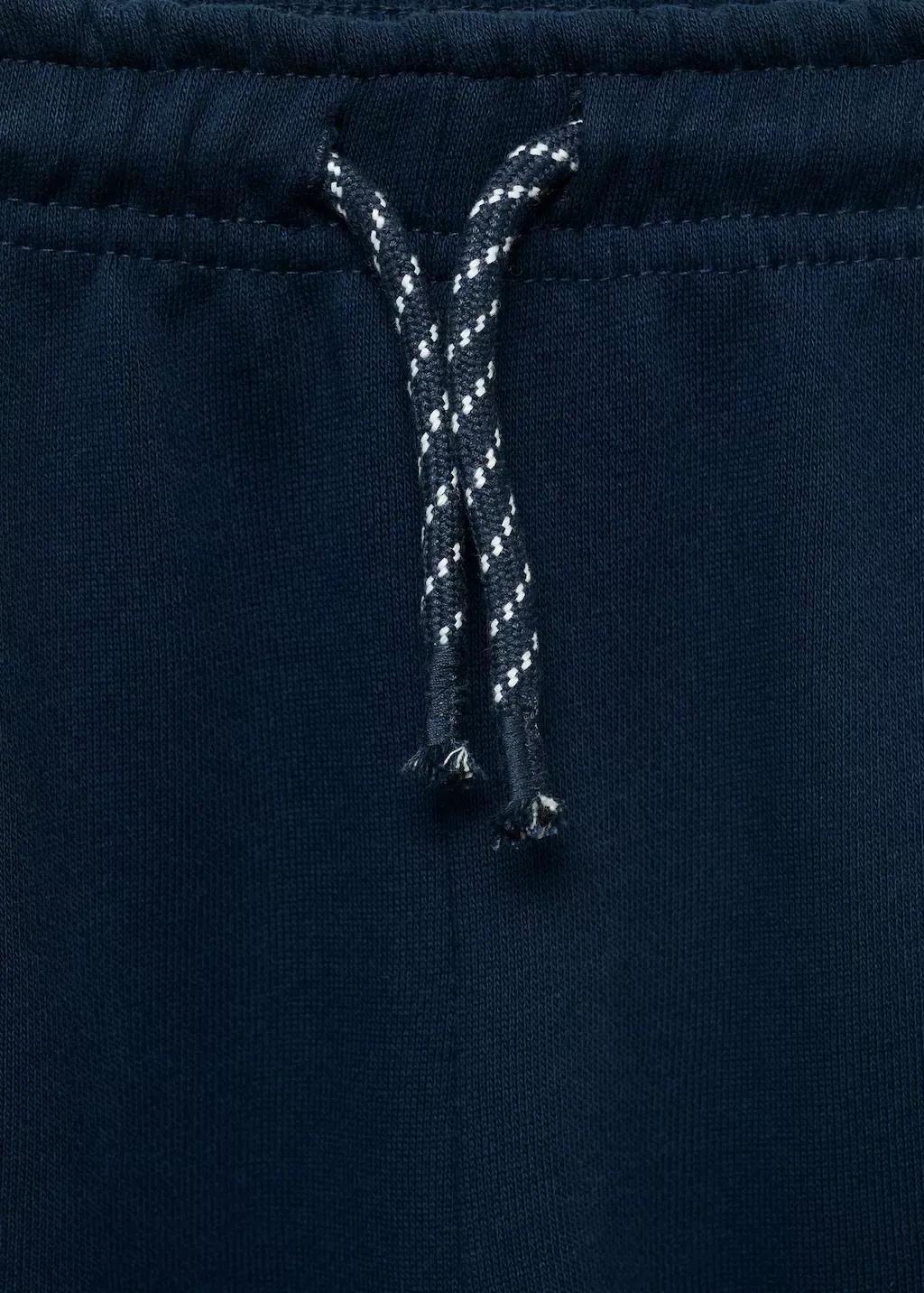 Blue Cotton Joggers With Elastic Waist, , large image number 5