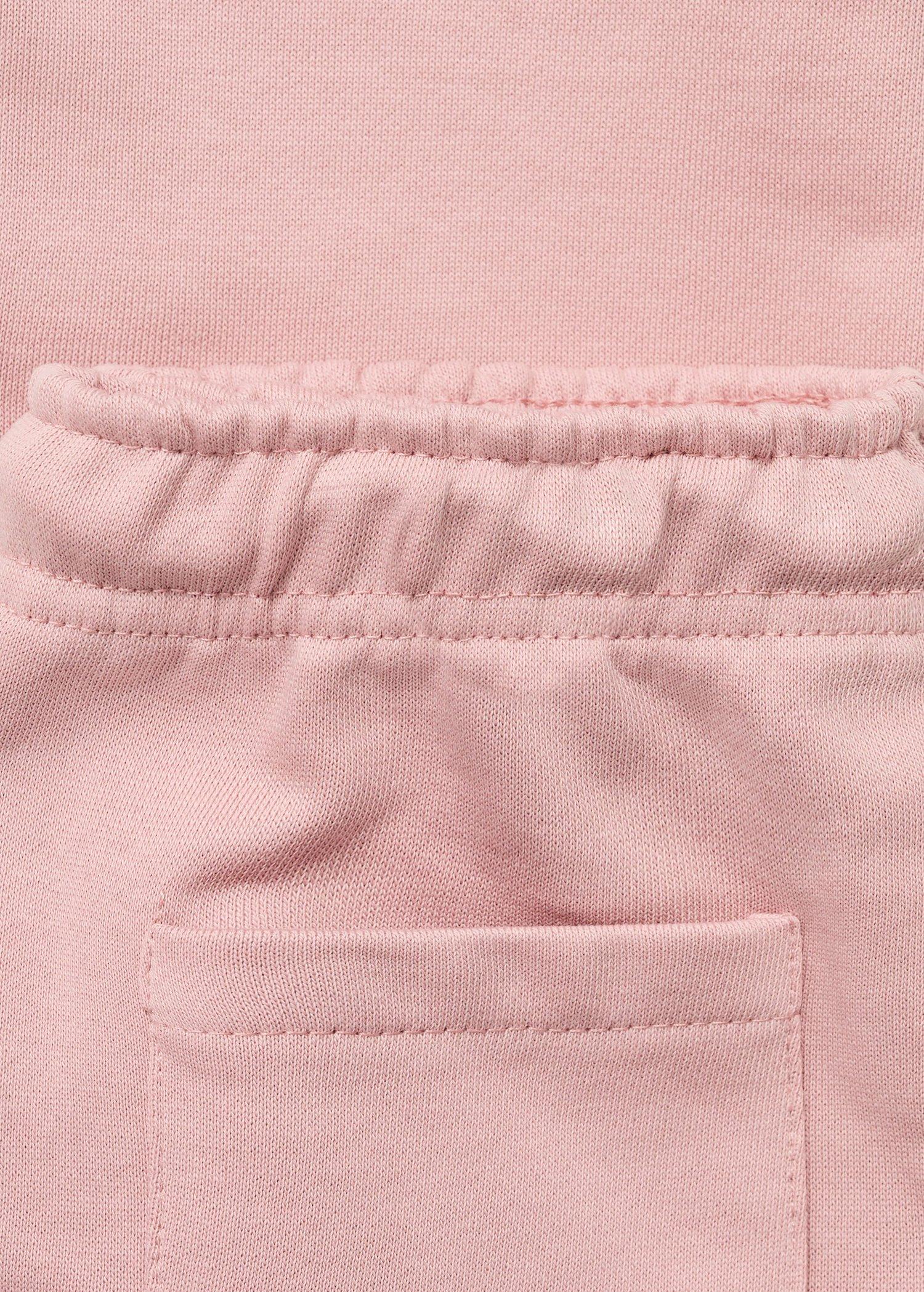 Pink Cotton Joggers With Elastic Waist, , large image number 2