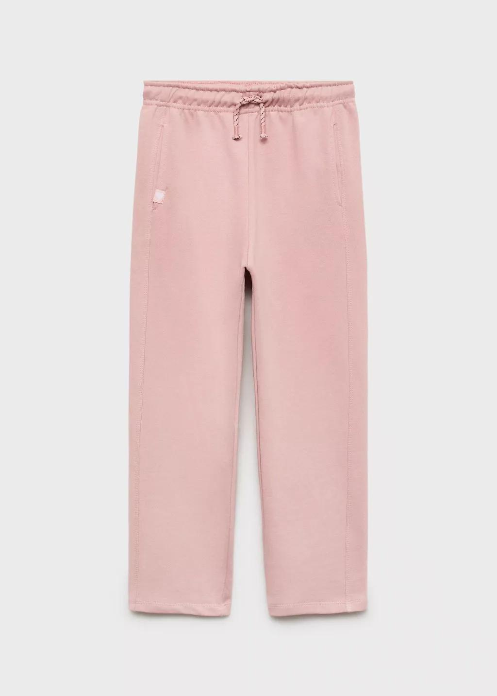 Pink Cotton Joggers With Elastic Waist, , large image number 10