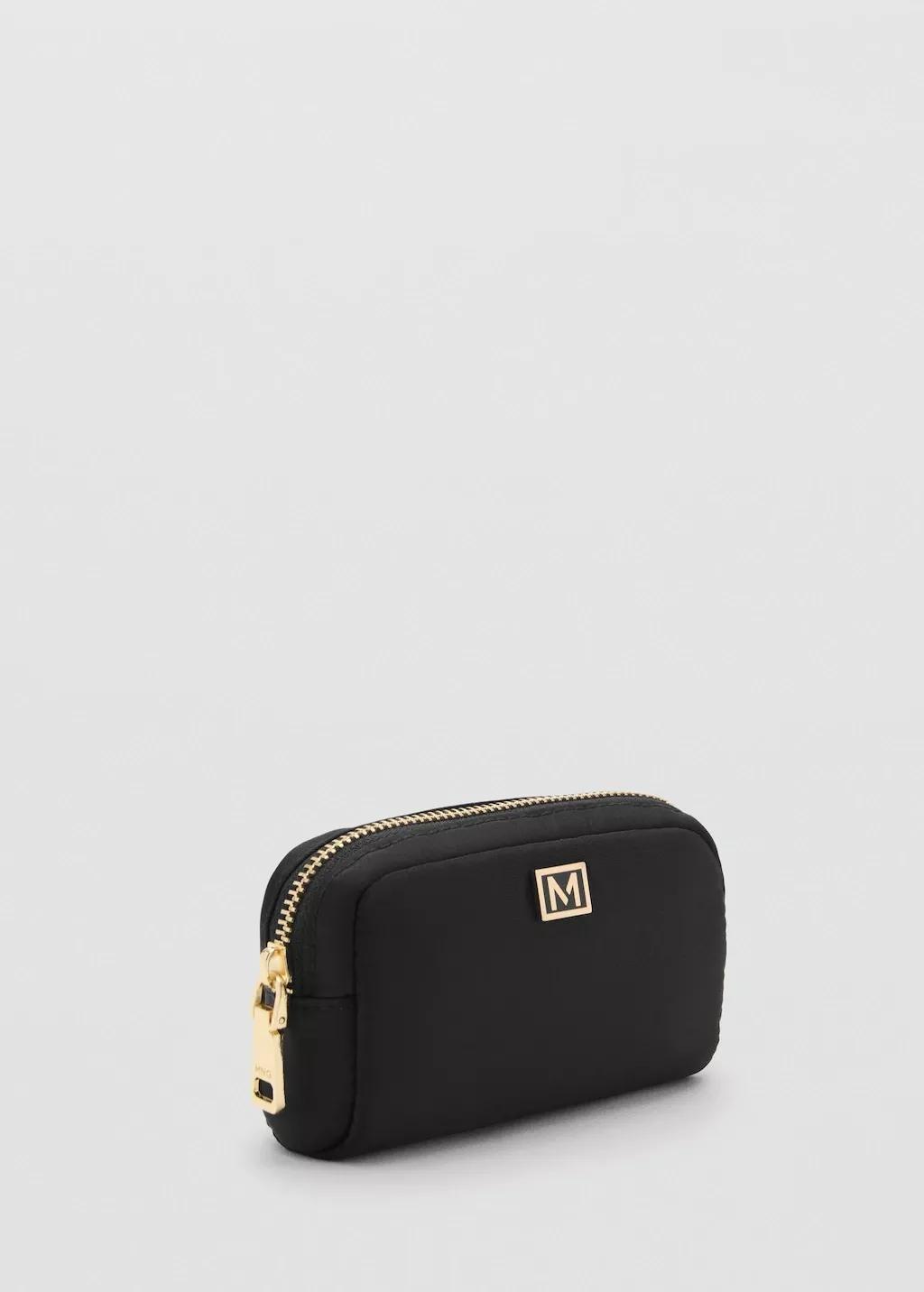 Black Zipped Nylon Cosmetics Bag, 0201_99, large image number 4