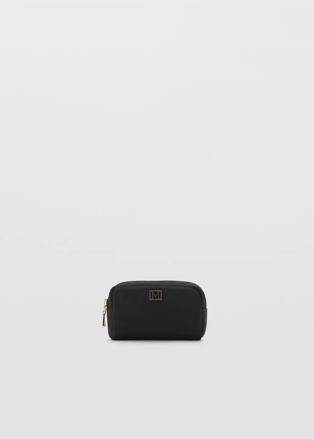 Black Zipped Nylon Cosmetics Bag, 0201_99, large image number 6