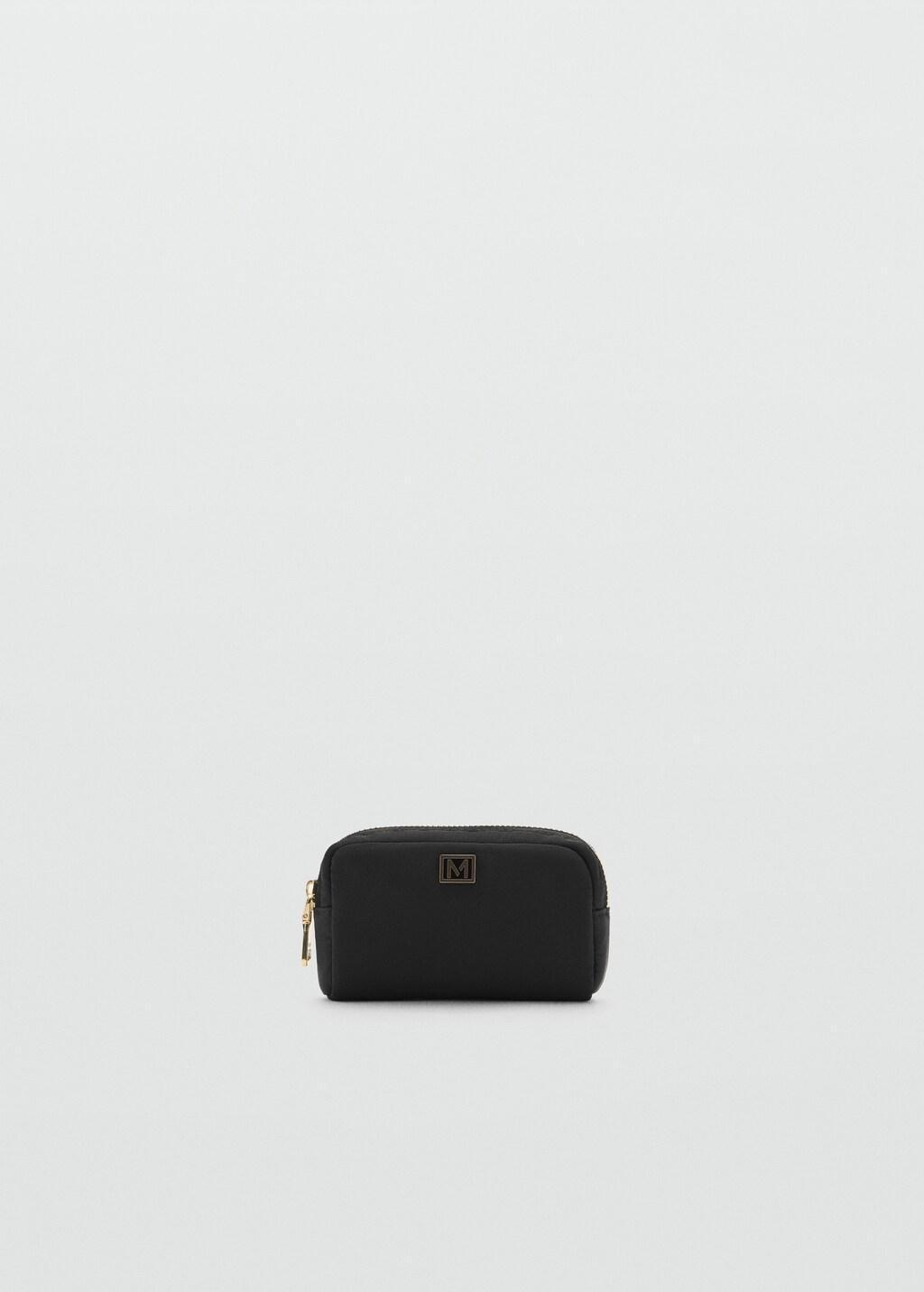 Black Zipped Nylon Cosmetics Bag, 0201_99, large image number 7