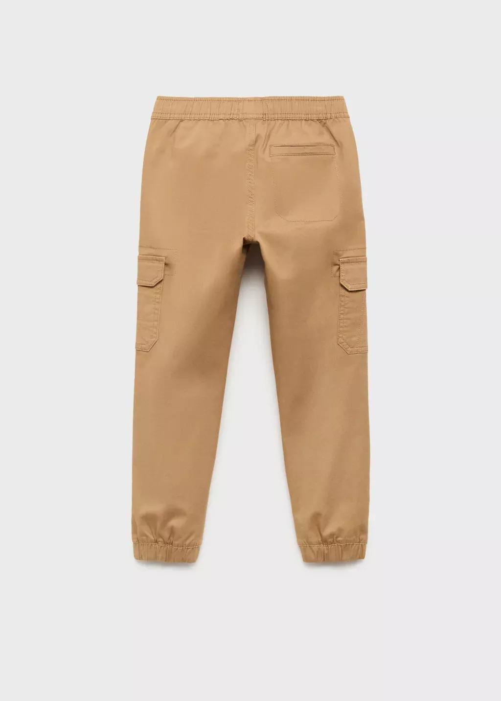Brown Cotton Cargo Trousers, Kids Boys, , large image number 1