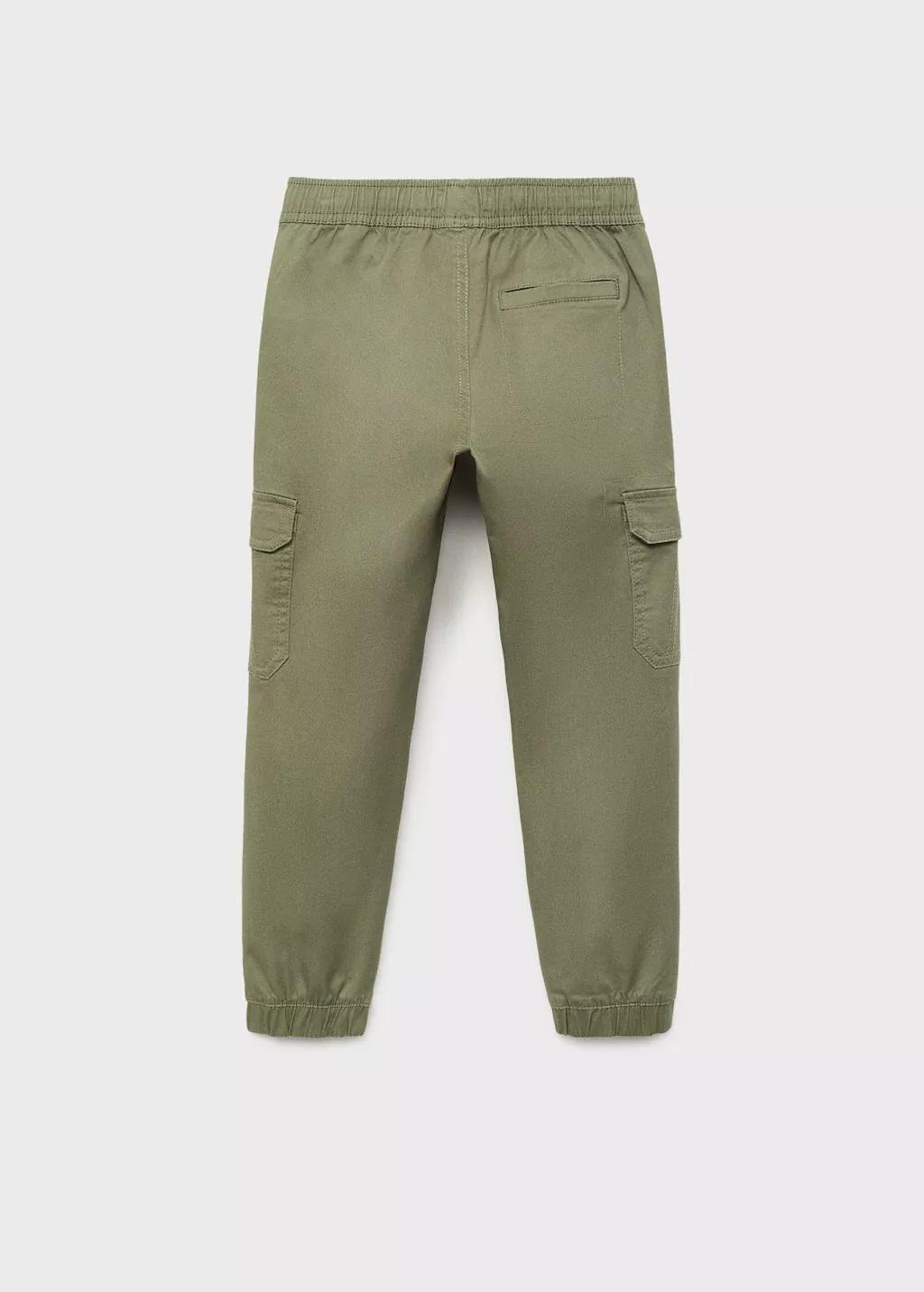 Khaki Cotton Cargo Trousers, Kids Boys, , large image number 1