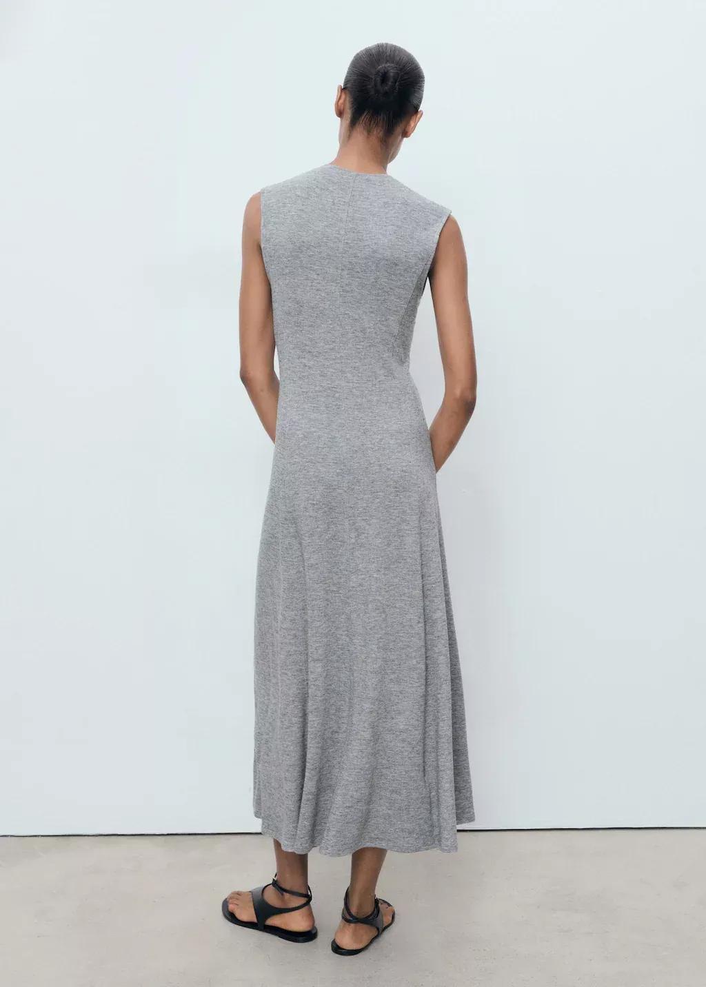 Grey Rhinestone dress with seams, , large image number 5