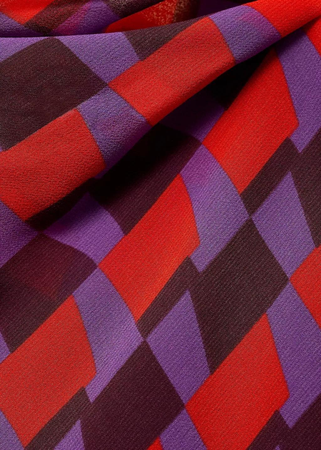 Purple Printed Dress With Bow Detail, 0201_62, large image number 9