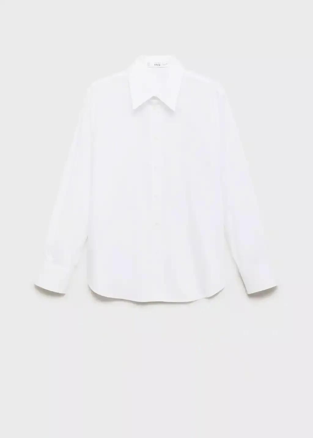 NATURAL WHITE Regular cotton lyocell-blend shirt, , large image number 7