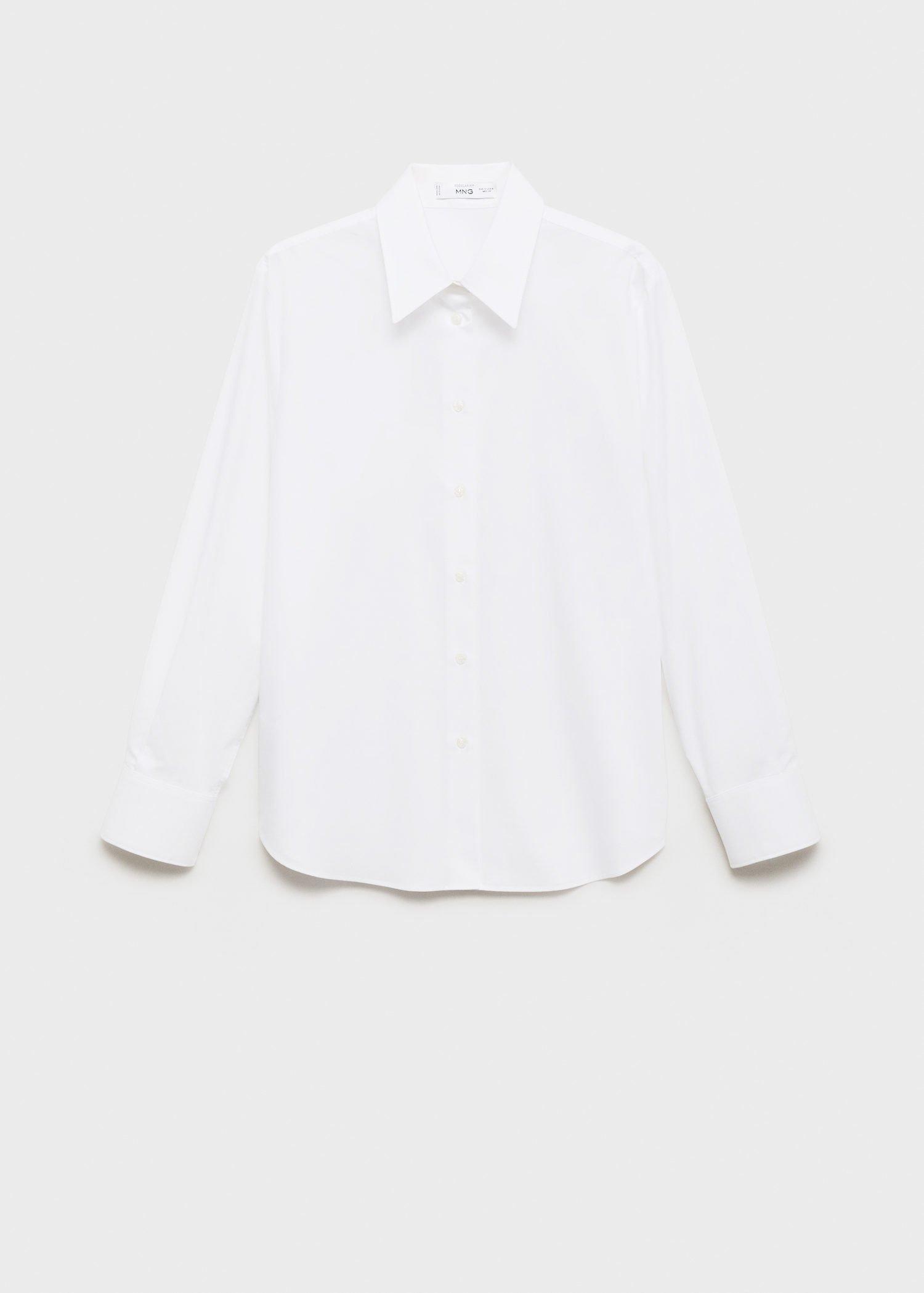 NATURAL WHITE Regular cotton lyocell-blend shirt, , large image number 14