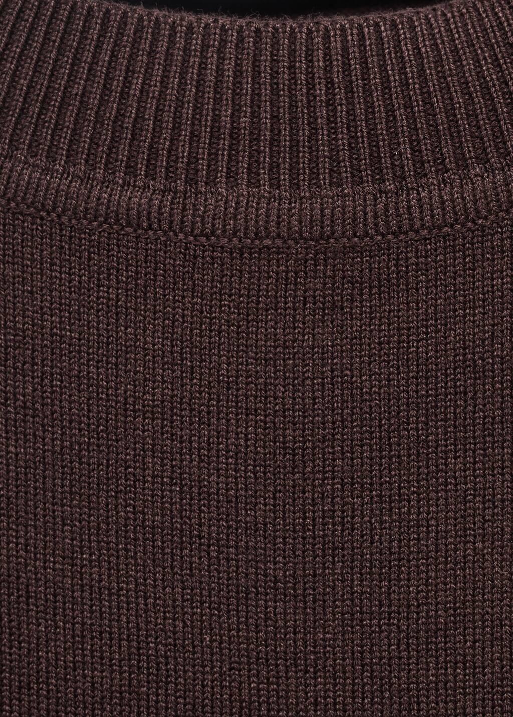 Brown Fine-Knit Top, , large image number 1