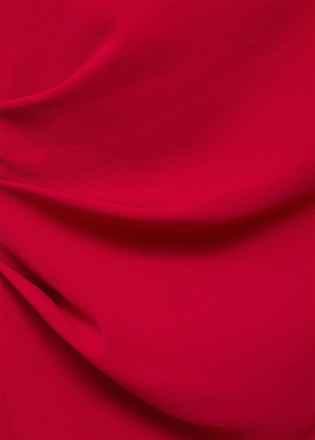 Red Ruched Midi Dress, , large image number 1