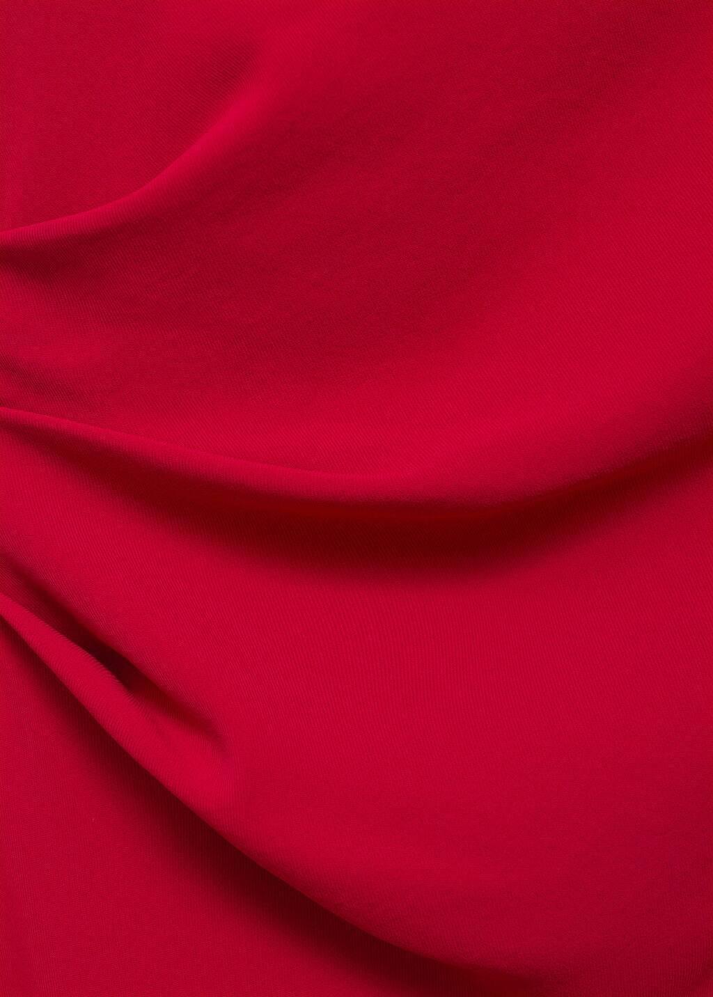 Red Ruched Midi Dress, Red, large image number 13