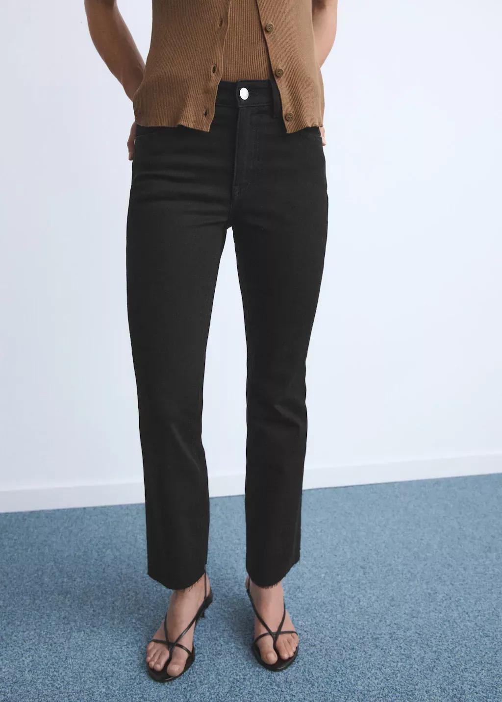 Grey Sienna flared cropped jeans, , large image number 0