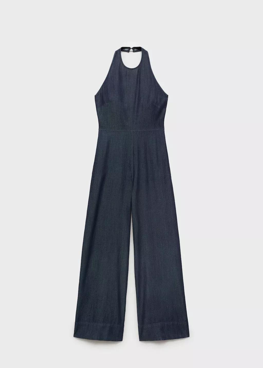Blue Lyocell Denim Jumpsuit, , large image number 0