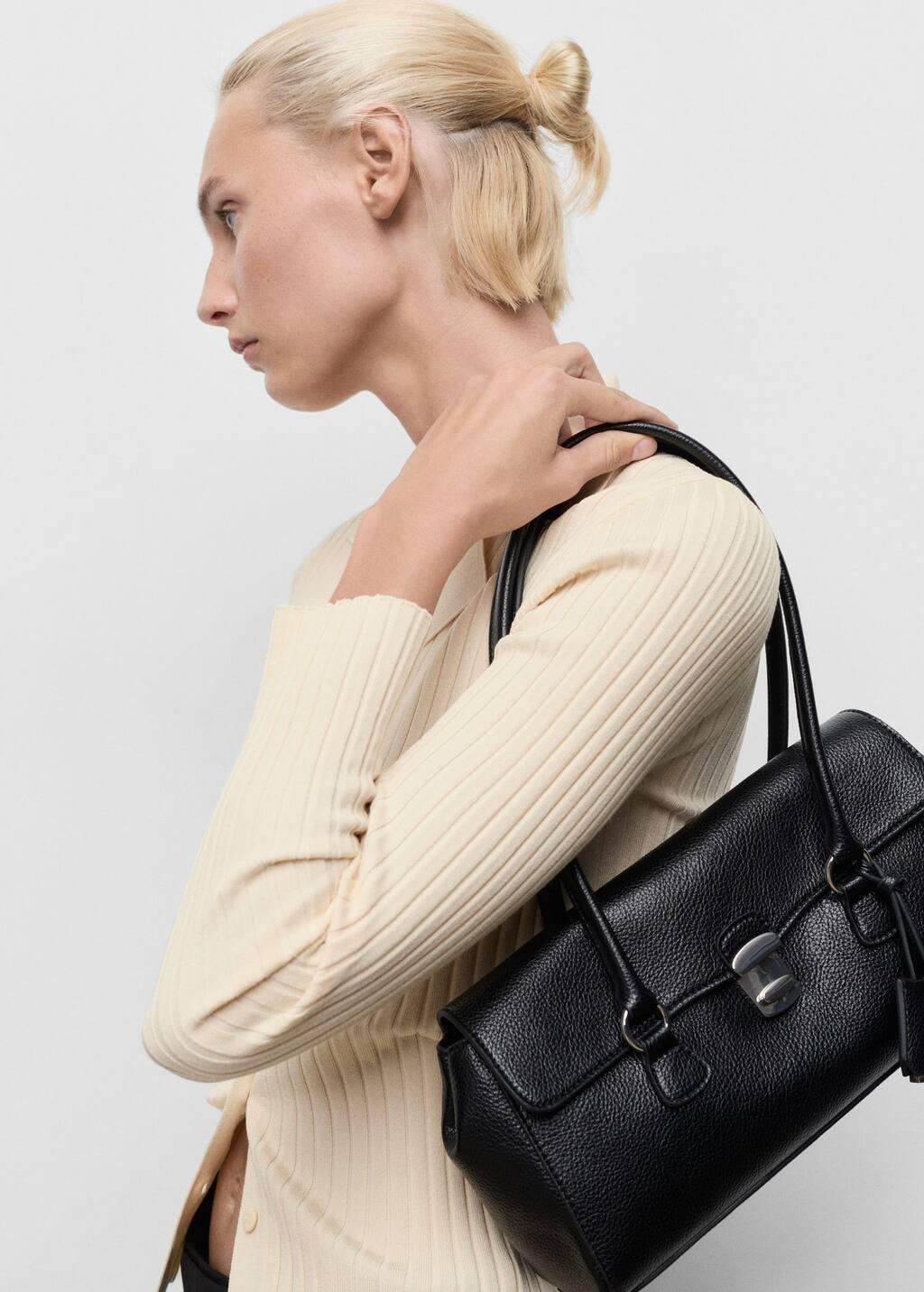 Beige Ribbed Lapel Cardigan, 0201_05, large image number 6