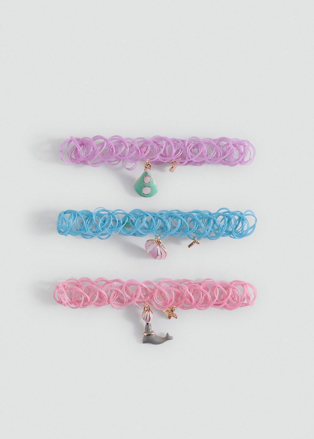 Pink Lt Pastel Pack Of 3 Bracelets, Kids Girl, Light-Pastel Pink, large image number 2