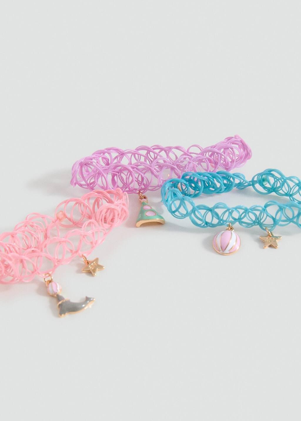 Pink Lt Pastel Choker With Beads, Kids Girl, Light-Pastel Pink, large image number 1