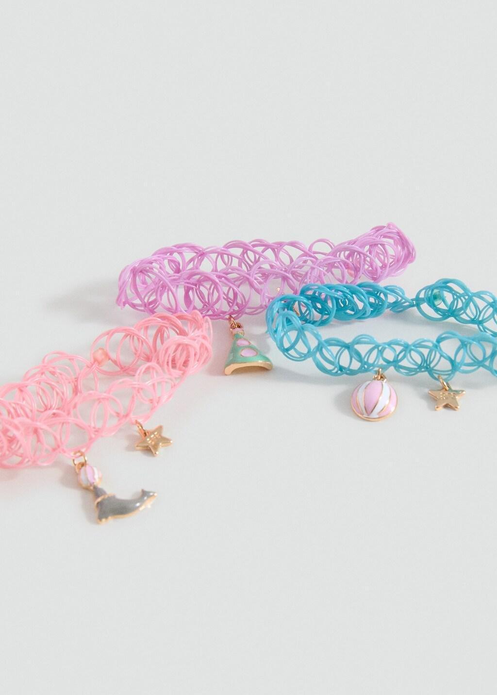 Pink Lt Pastel Choker With Beads, Kids Girl, Light-Pastel Pink, large image number 2