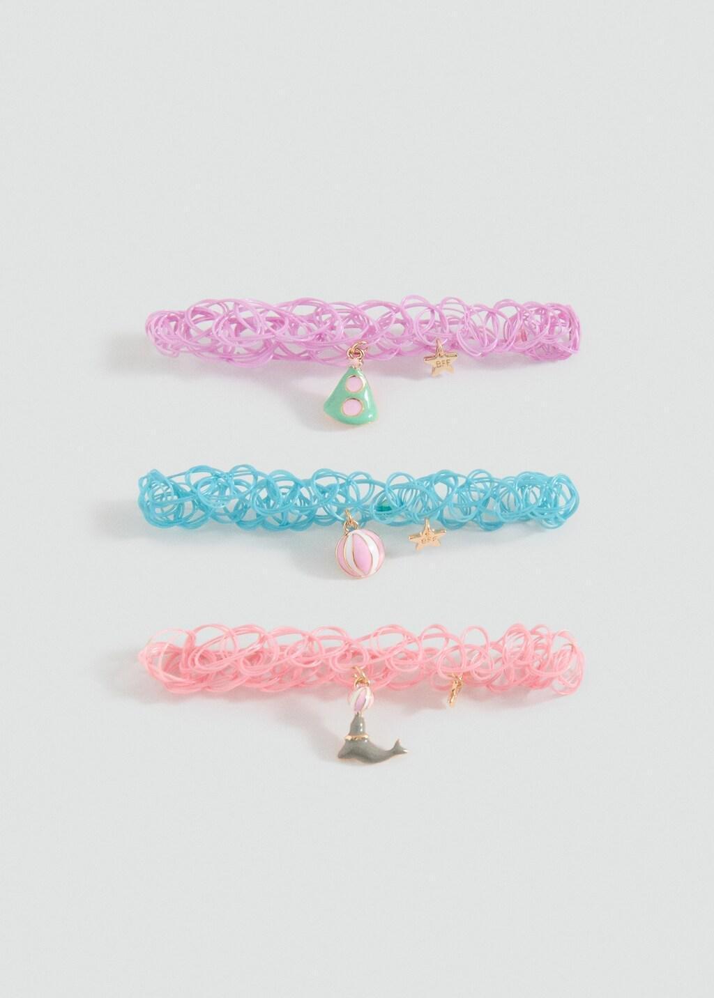 Pink Lt Pastel Choker With Beads, Kids Girl, Light-Pastel Pink, large image number 4