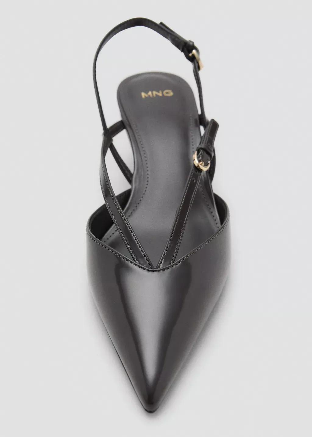 Grey Kitten-Heeled Strappy Shoes, , large image number 4