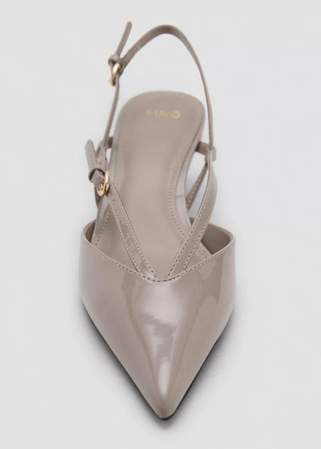 LT PASTEL BROWN Kitten-heeled strappy shoes, 0201_TA, large image number 4