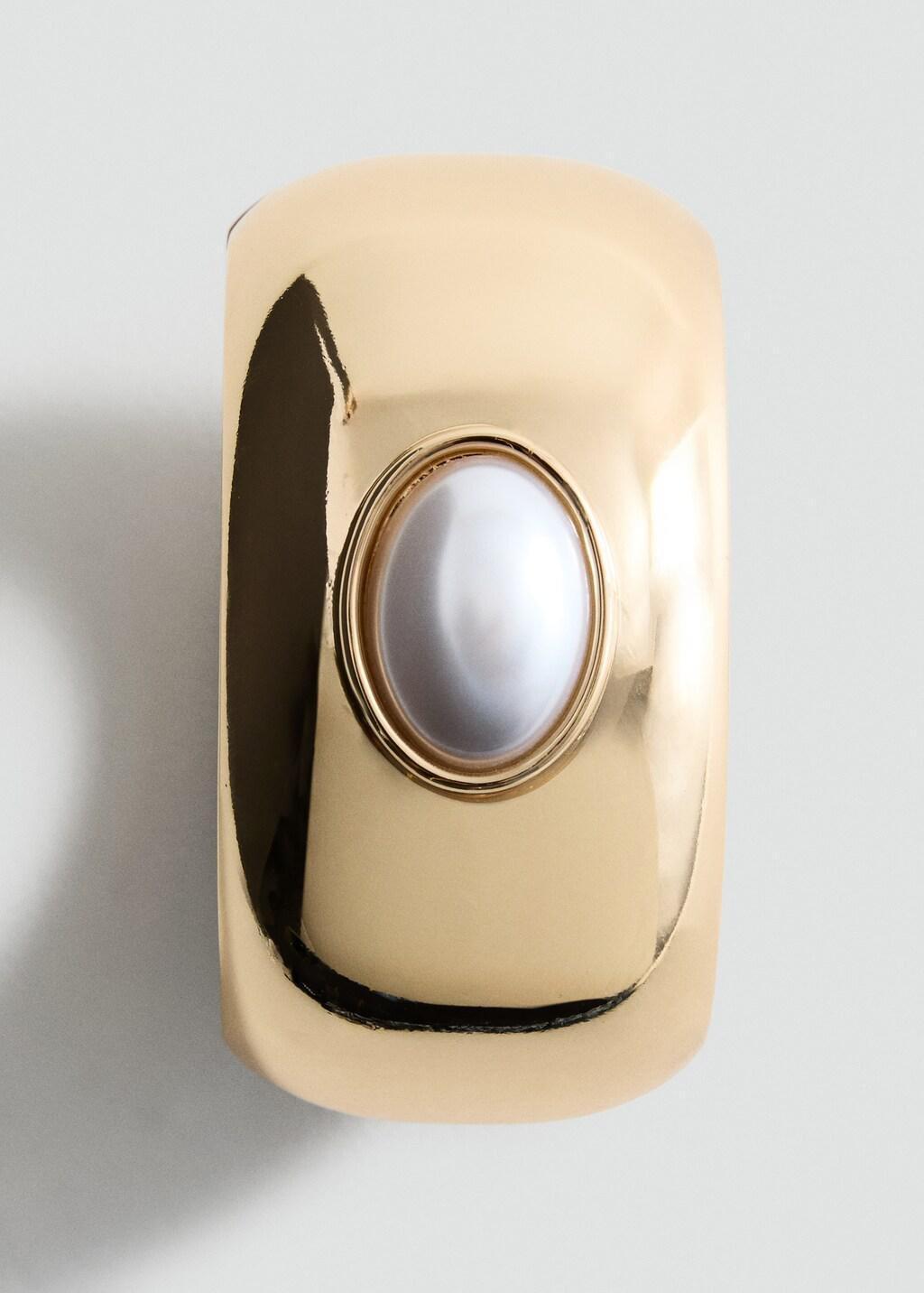 Gold Maxi Pearl Bracelet, Gold, large image number 2
