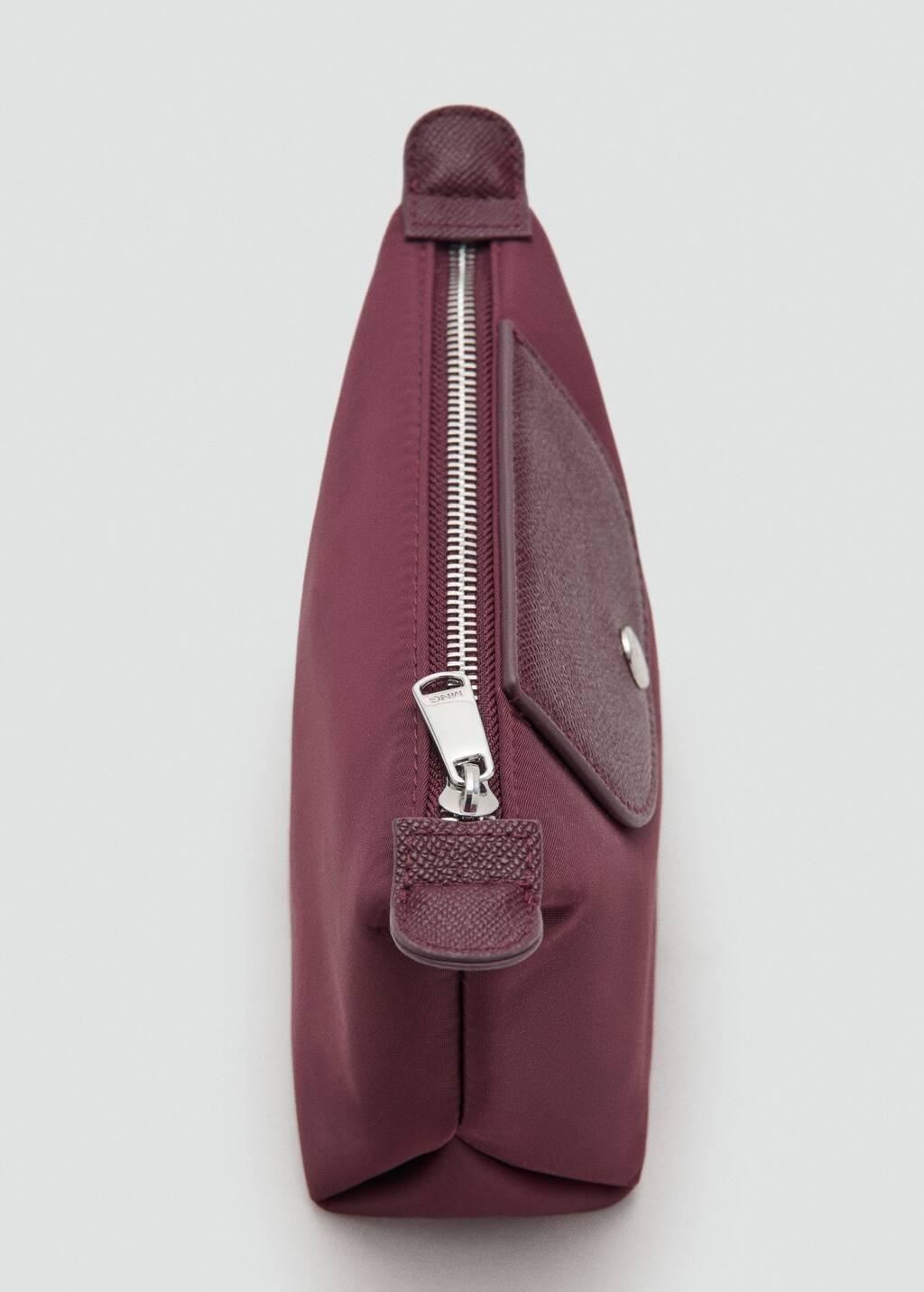 Red Medium Combined Nylon Toiletry Bag, 0201_78, large image number 1