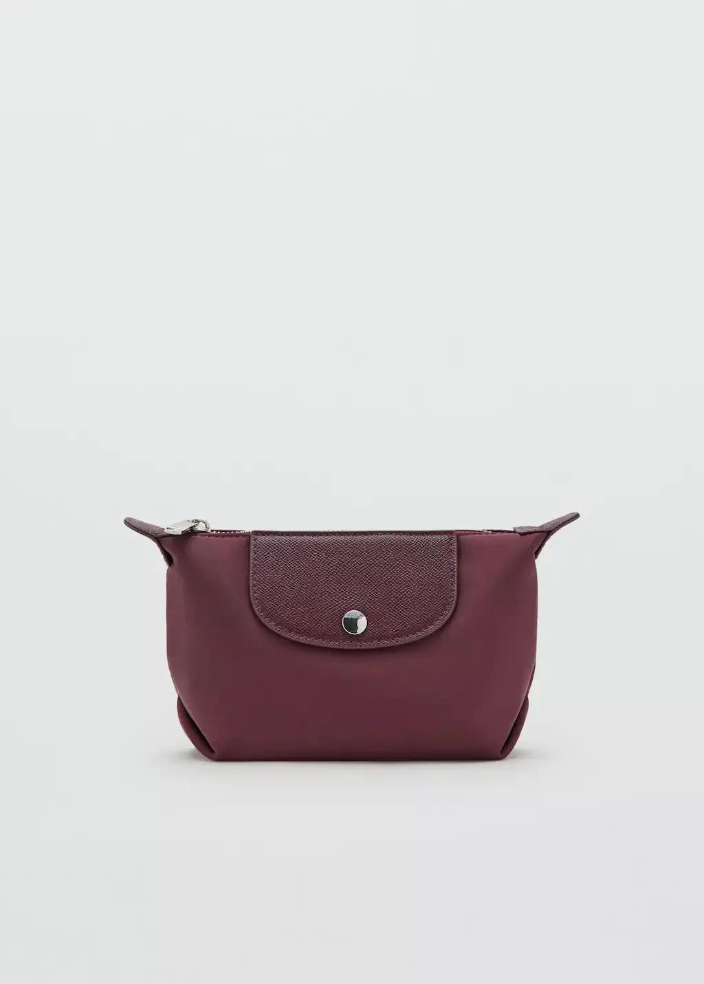 Red Medium Combined Nylon Toiletry Bag, 0201_78, large image number 4