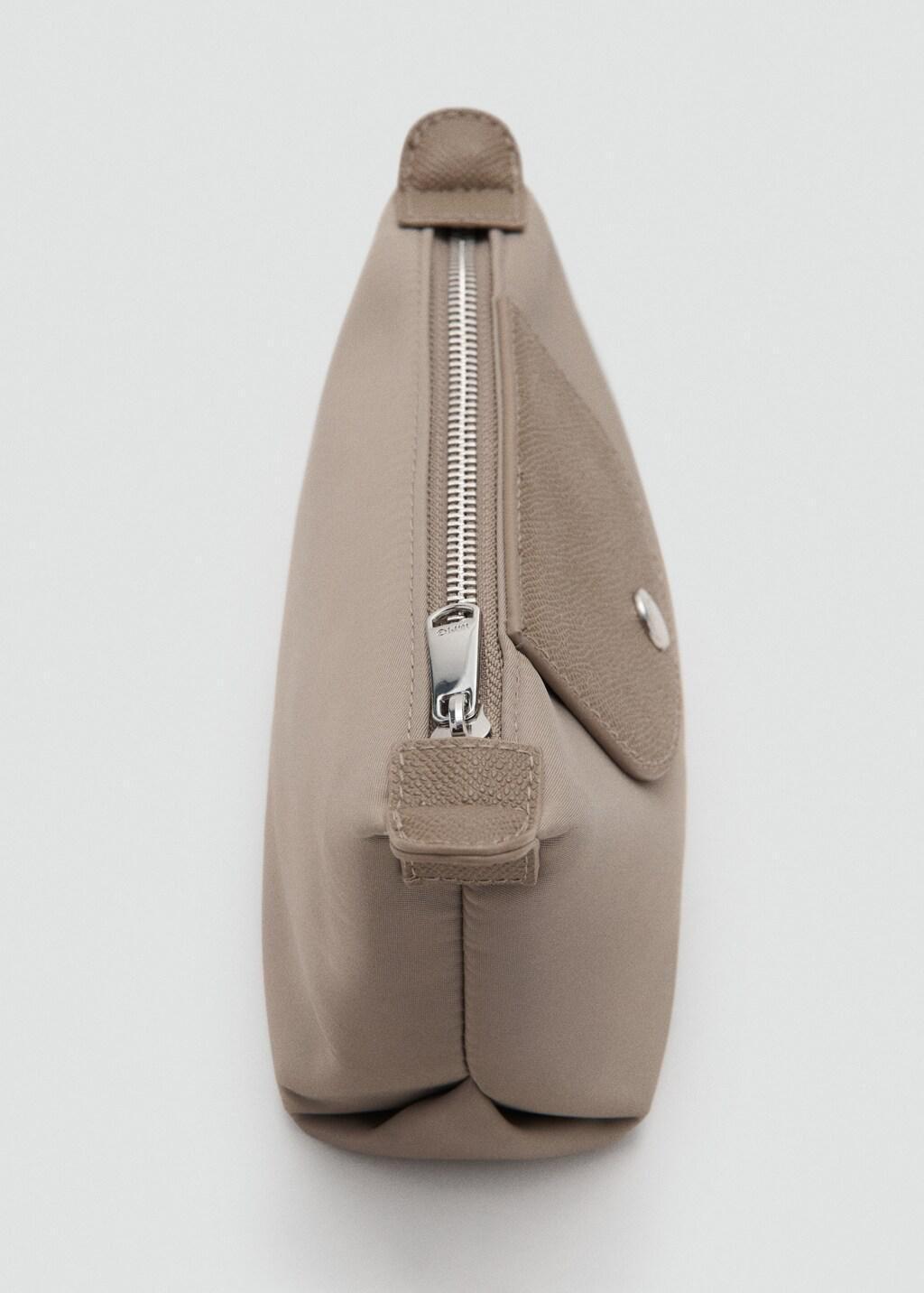 Brown Lt Pastel Medium Combined Nylon Toiletry Bag, Light Pastel Brown, large image number 0